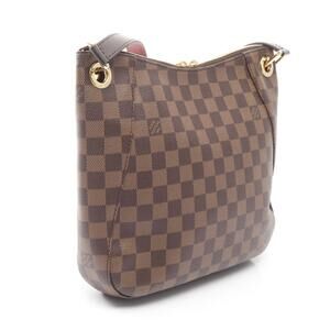Louis Vuitton South Bank Shoulder Bag Canvas Leather Damier Brown